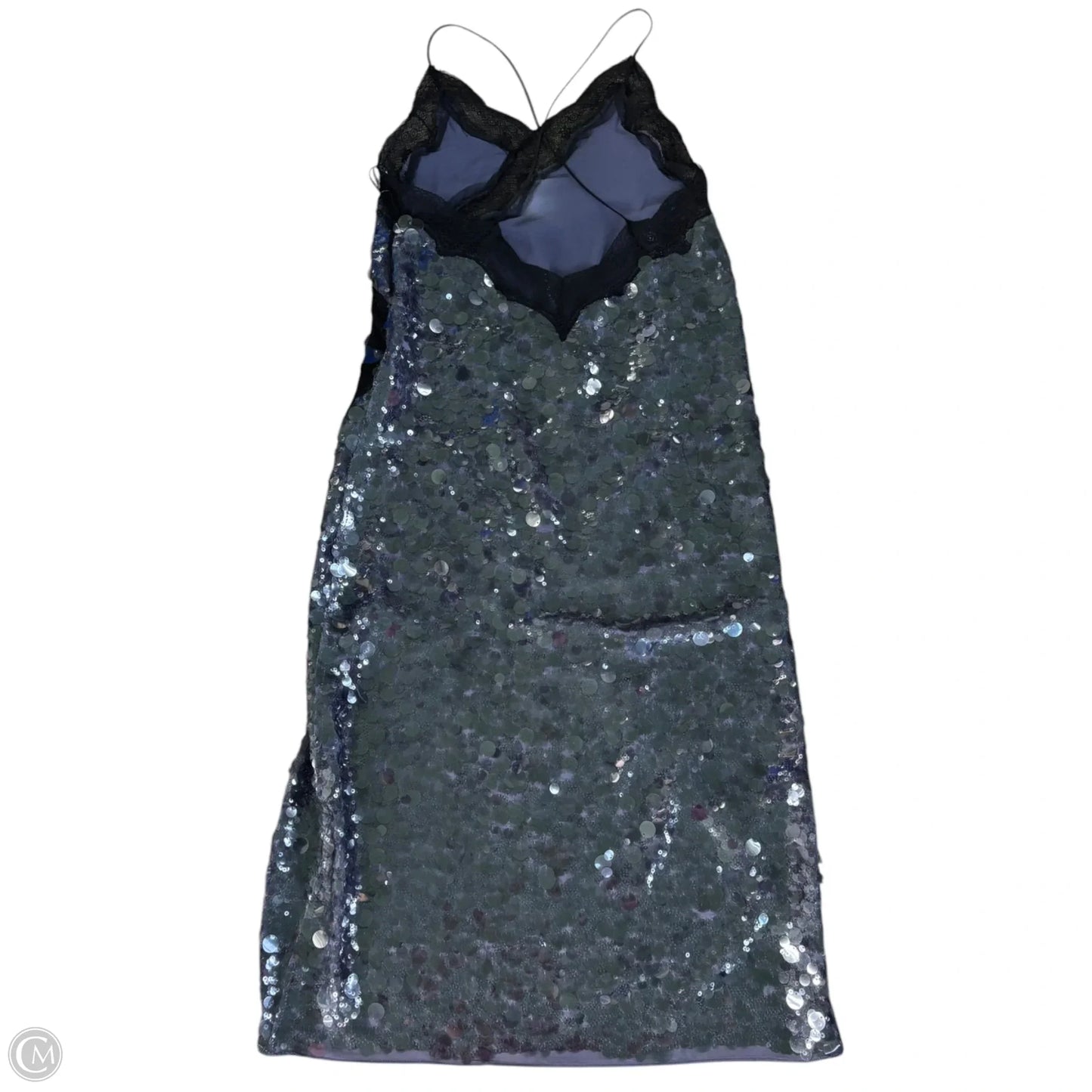 Dress Casual Midi By Zara In Black & Purple, Size: M
