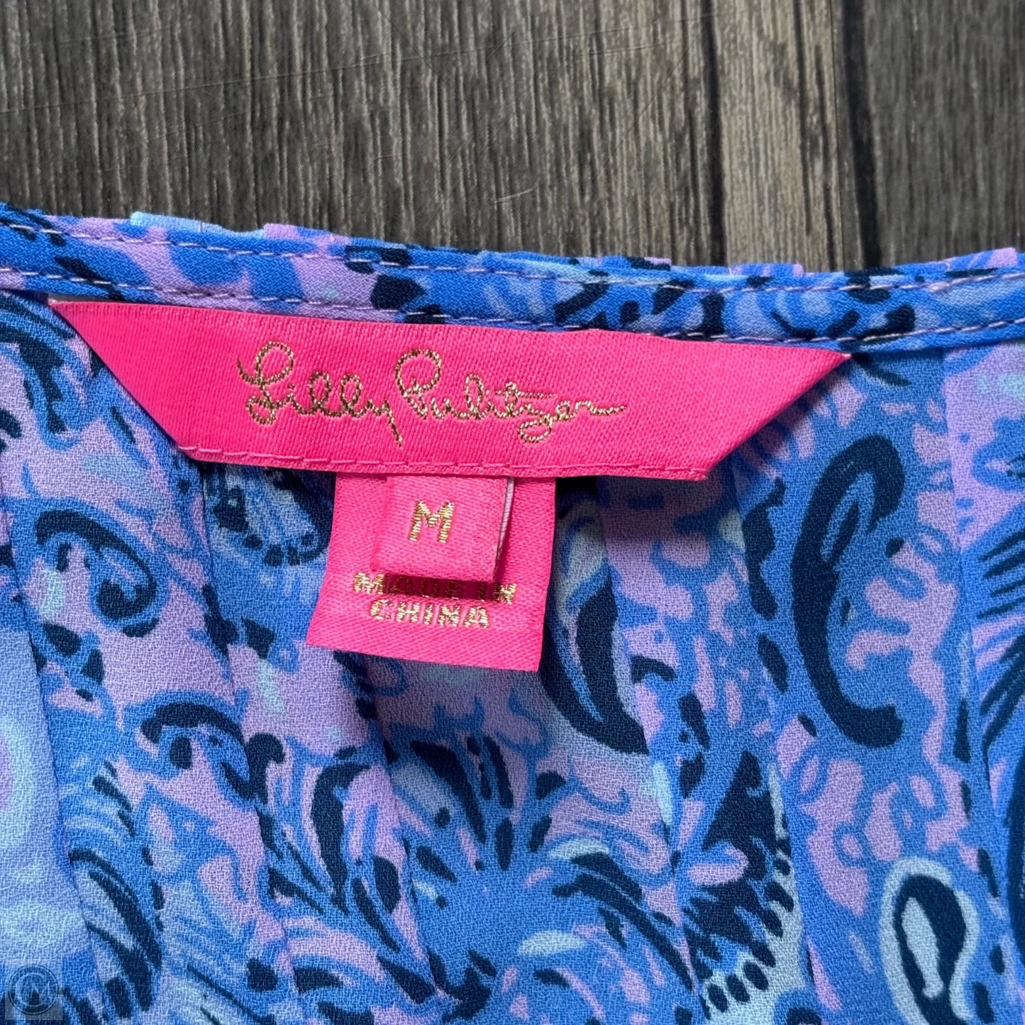 Top Long Sleeve Designer By Lilly Pulitzer In Blue, Size: M