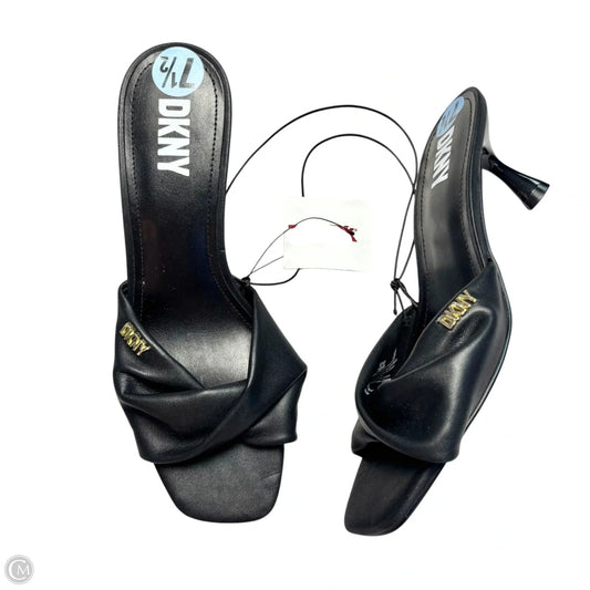 Sandals Heels Kitten By Dkny In Black, Size: 7.5