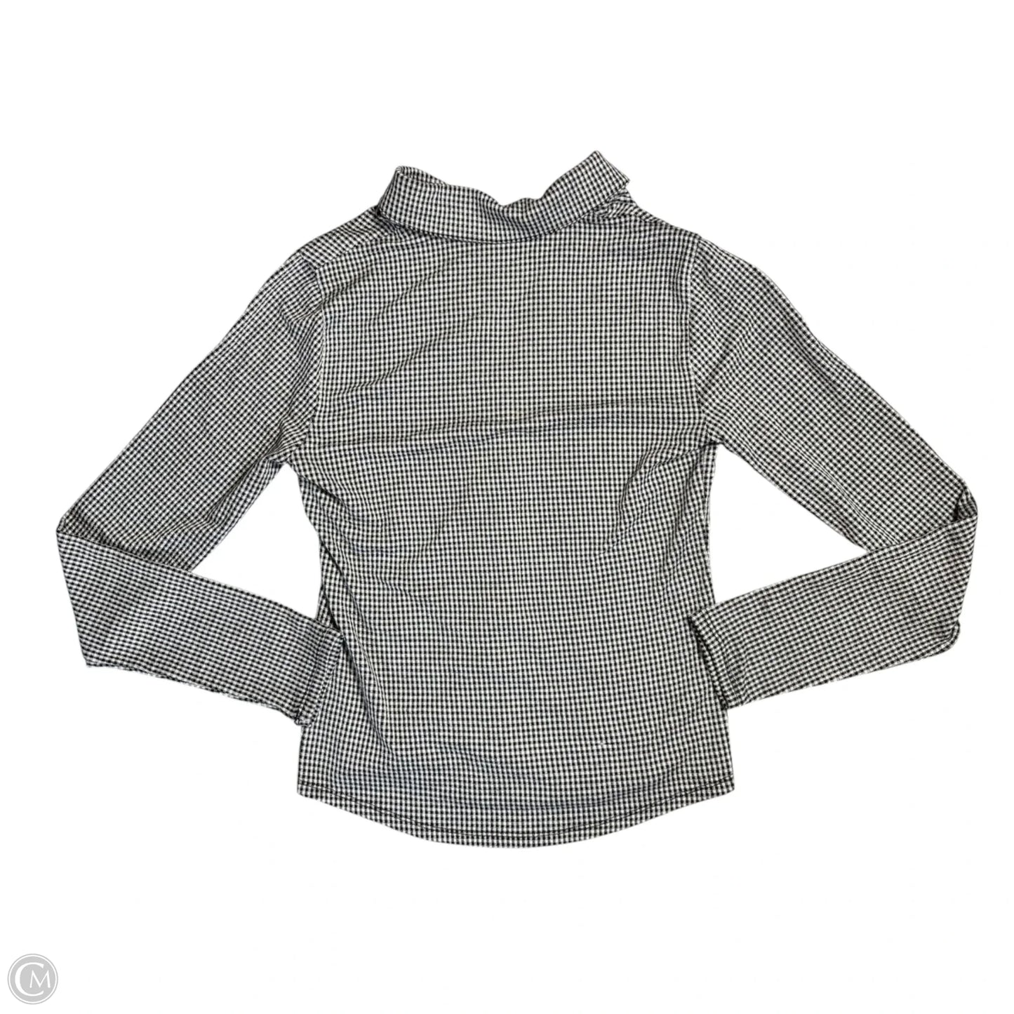 Top Long Sleeve By Madewell In Checkered Pattern, Size: S