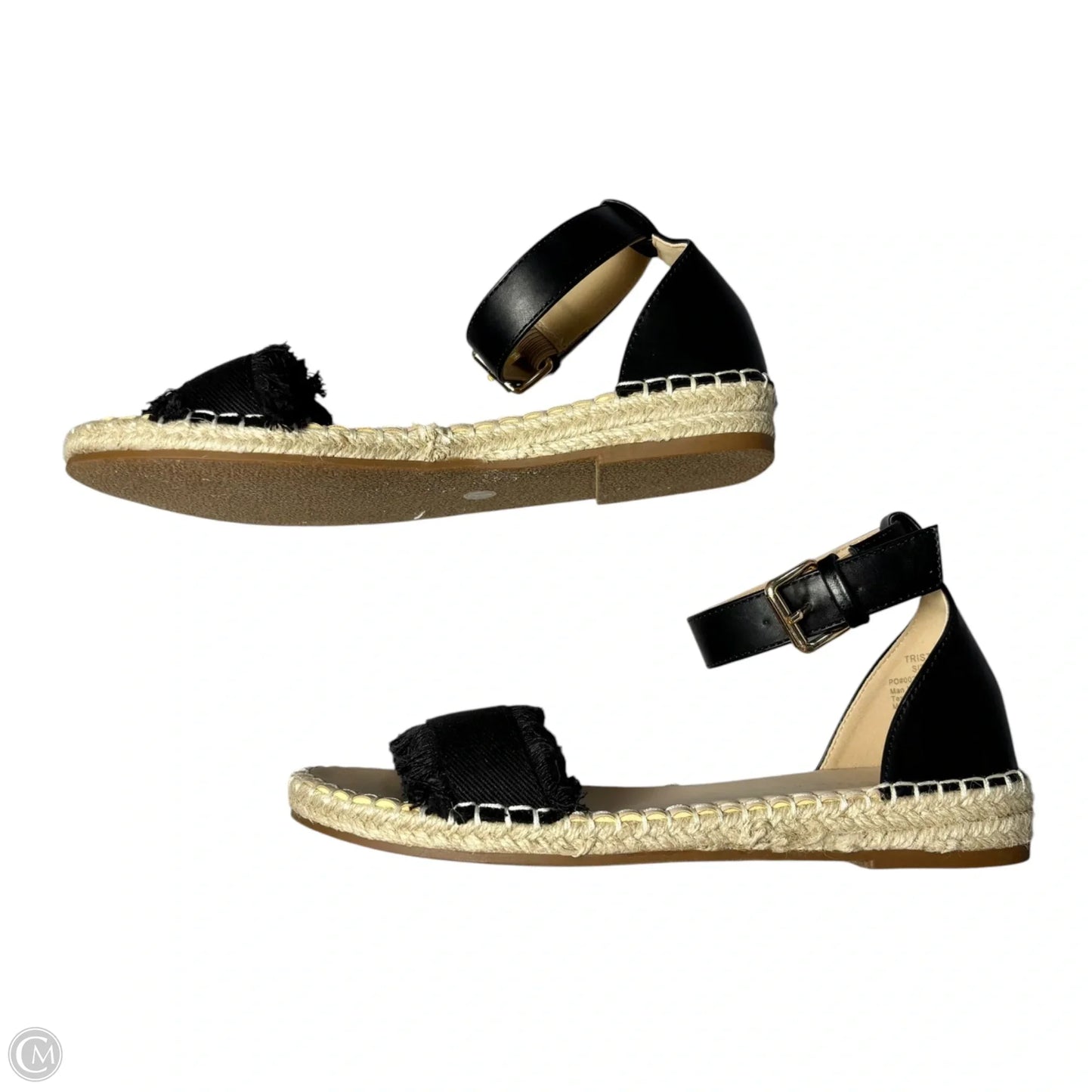 Sandals Flats By Journee In Black, Size: 6.5