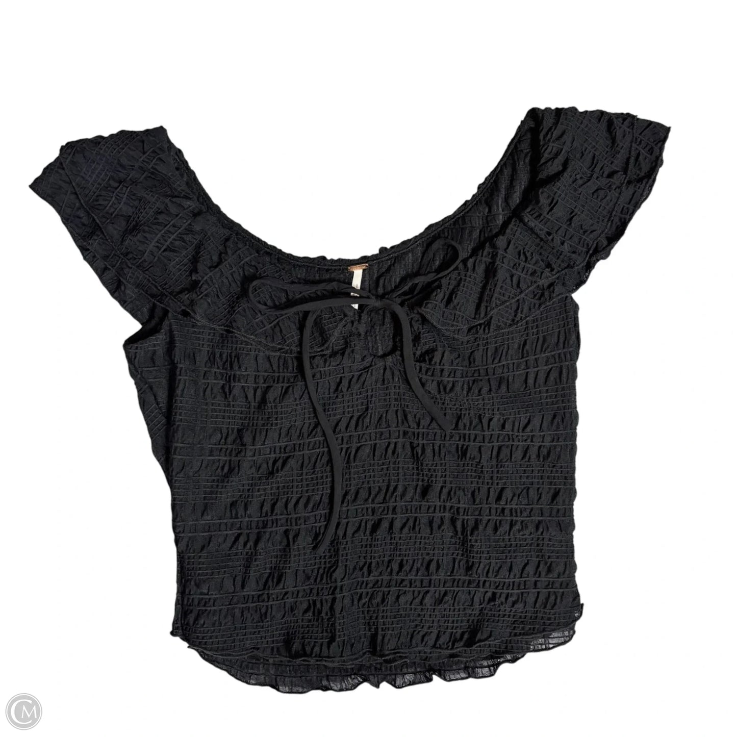 Top Short Sleeve By Free People In Black, Size: S