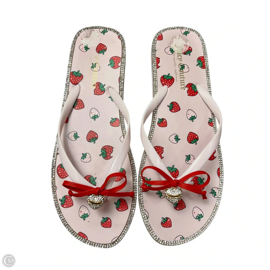 Sandals Flip Flops By Juicy Couture In Pink, Size: 9.5