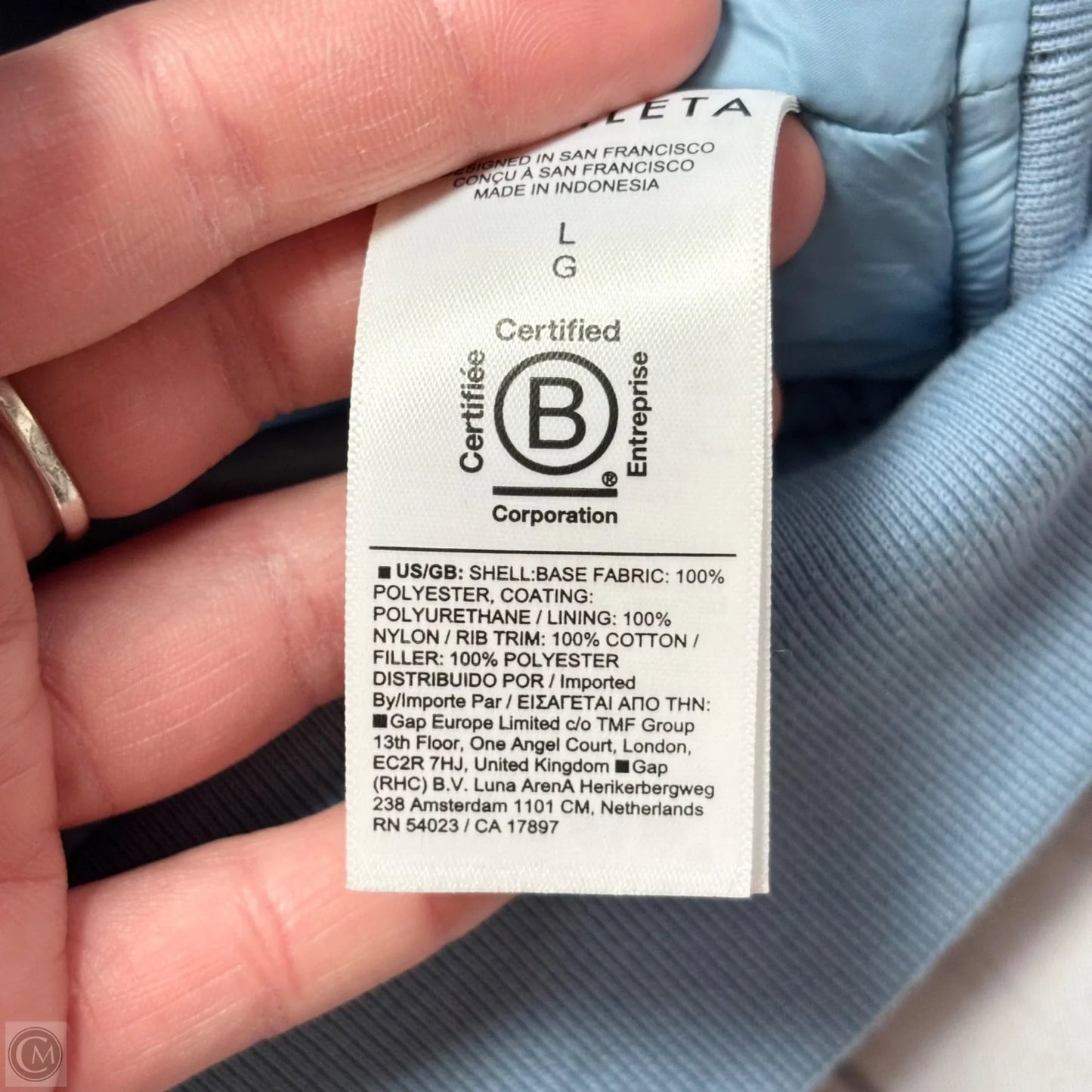 Jacket Puffer & Quilted By Athleta In Blue, Size: L