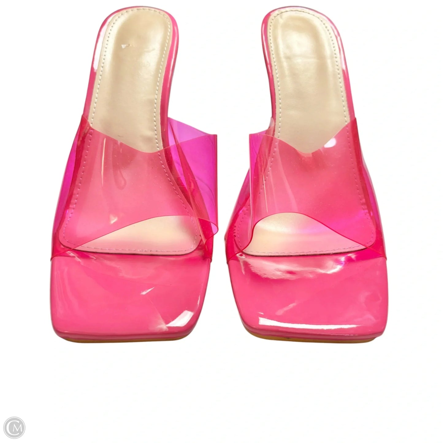 Sandals Heels Stiletto In Pink, Size: 11.5