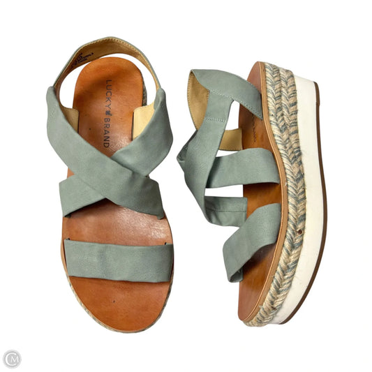 Sandals Flats By Lucky Brand In Teal, Size: 7
