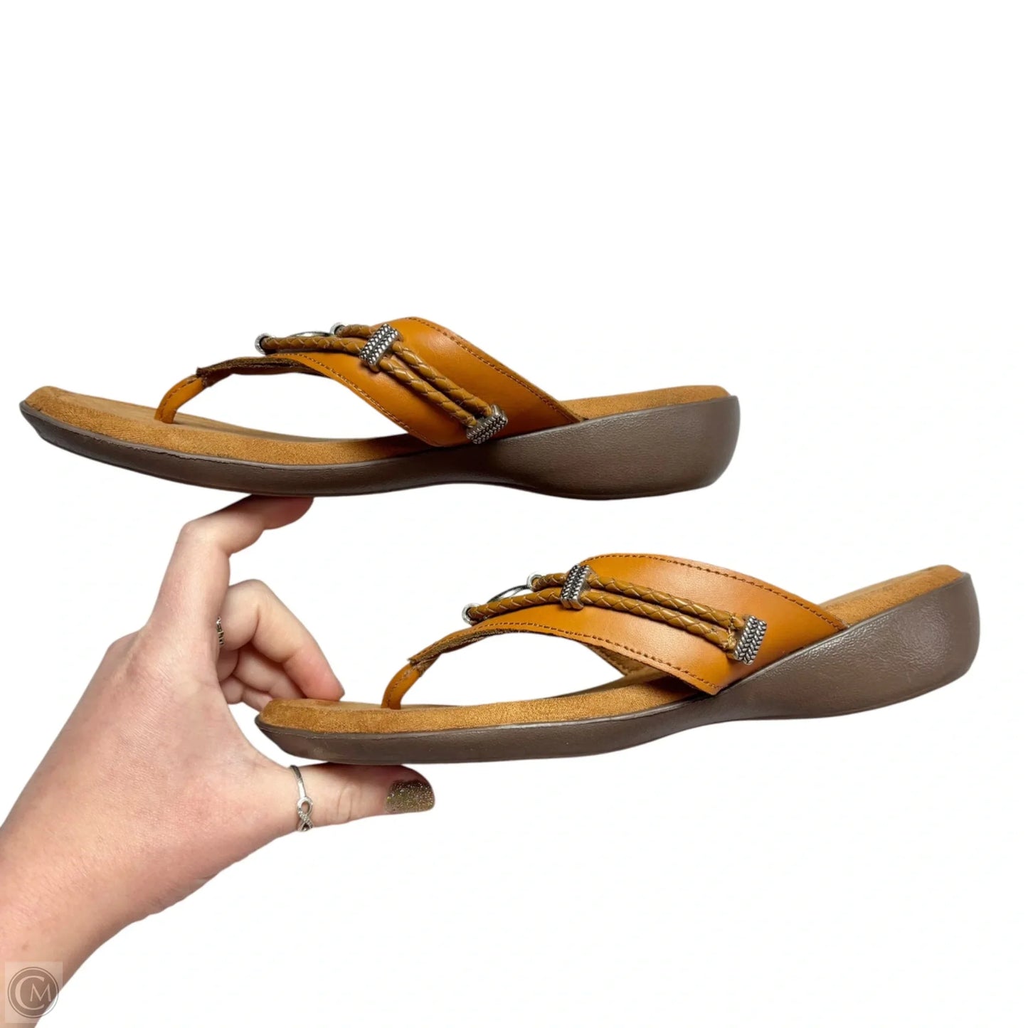 Sandals Flip Flops By Minnetonka In Brown, Size: 7