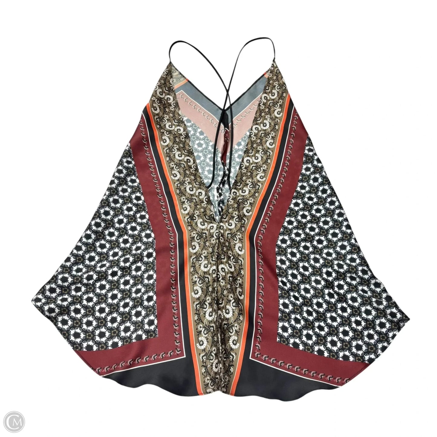 Top Sleeveless By Zara In Black & Red, Size: L