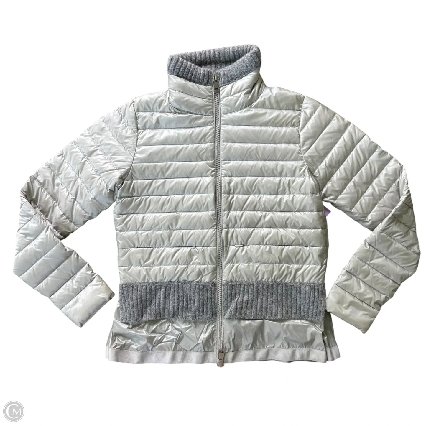 Jacket Puffer & Quilted By Sosken In Grey, Size: S