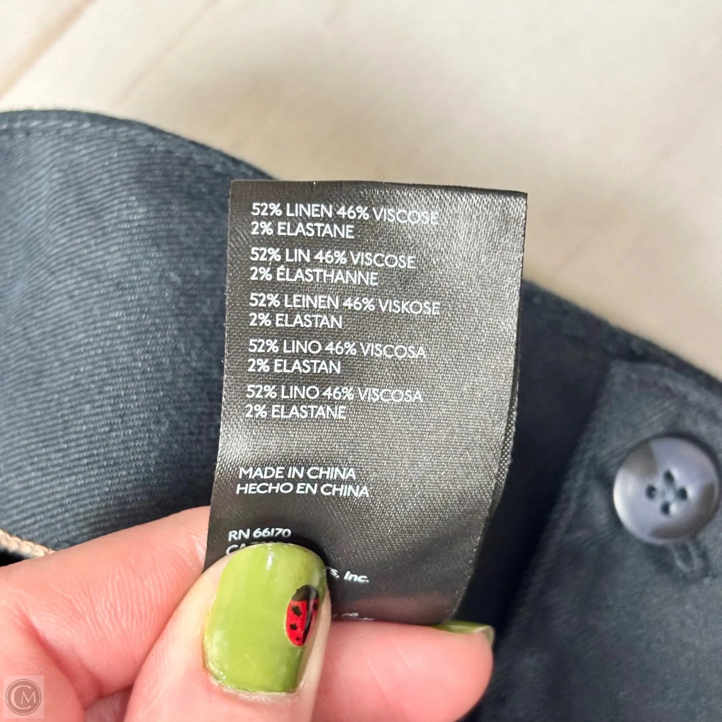 Pants Linen By Maeve In Black, Size: 2
