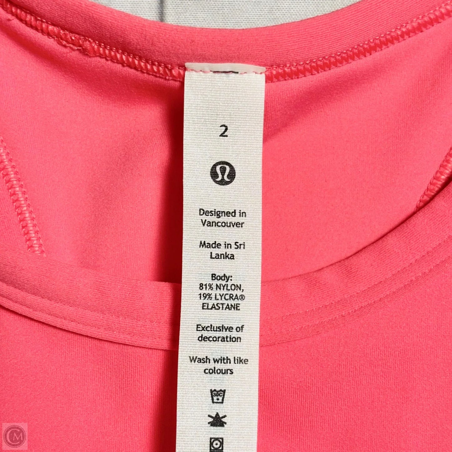 Athletic Tank Top By Lululemon In Pink, Size: S