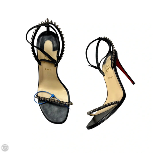 Sandals Luxury Designer By Christian Louboutin In Black, Size: 6.5