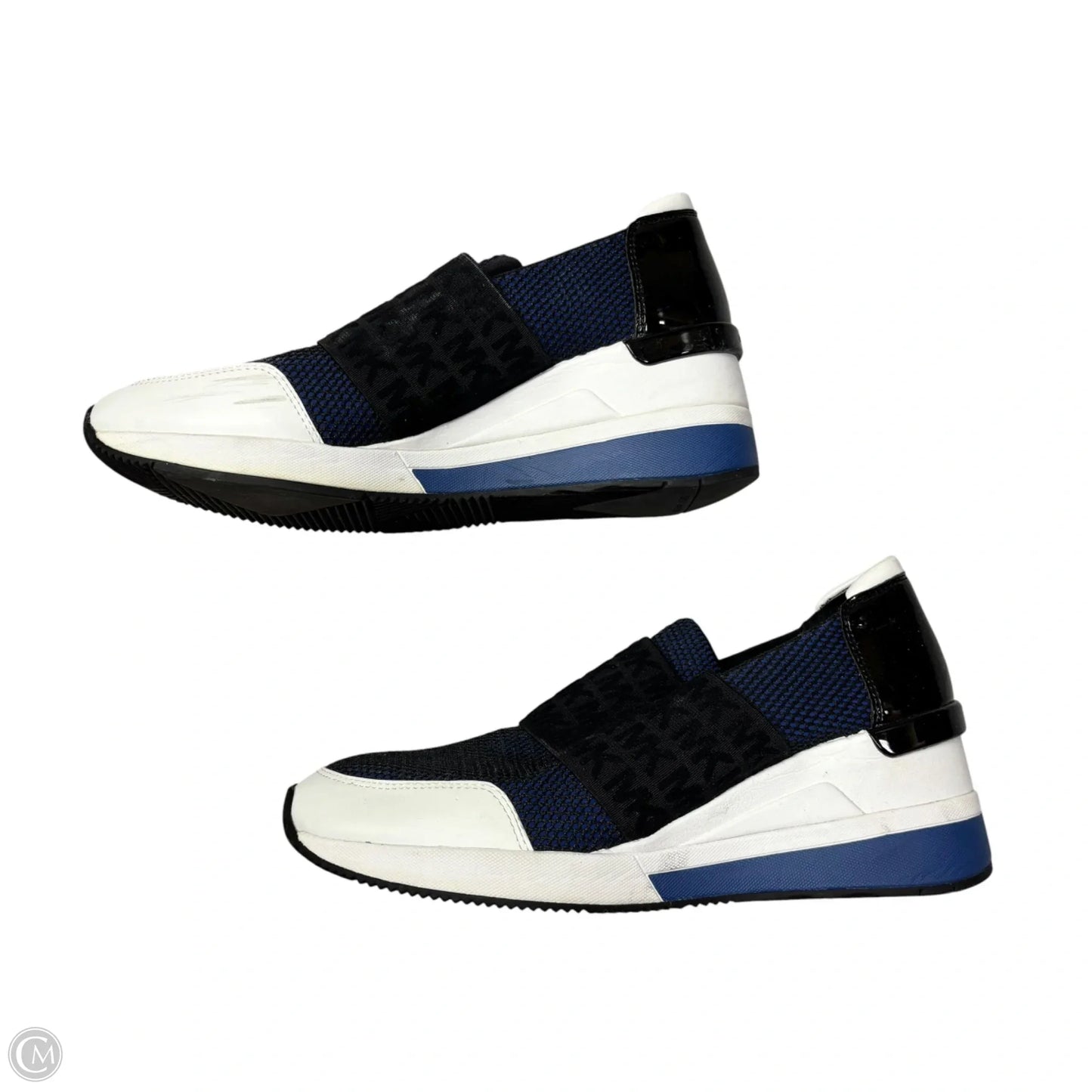Shoes Athletic By Michael By Michael Kors In Black & Blue, Size: 9