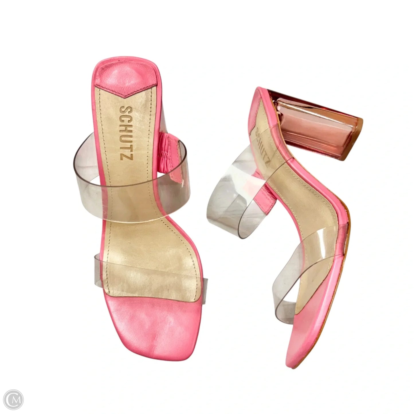 Sandals Heels Block By Schutz In Pink, Size: 7.5