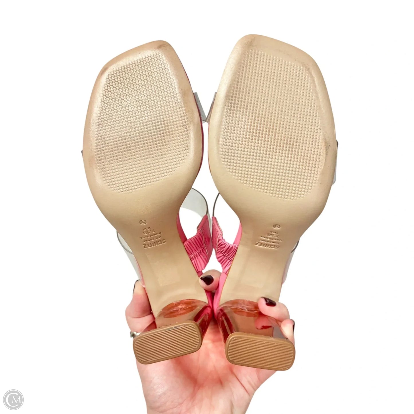 Sandals Heels Block By Schutz In Pink, Size: 7.5