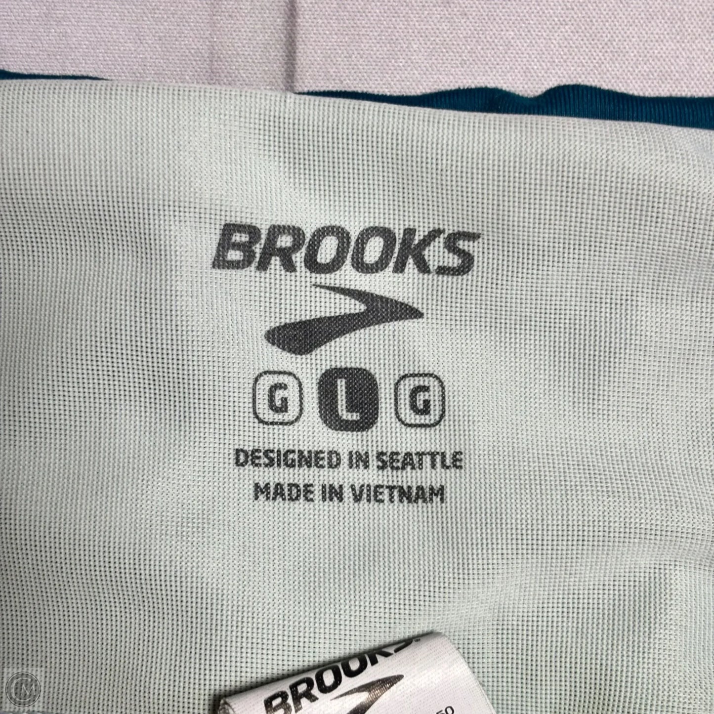Athletic Leggings By Brooks In Teal Print, Size: L