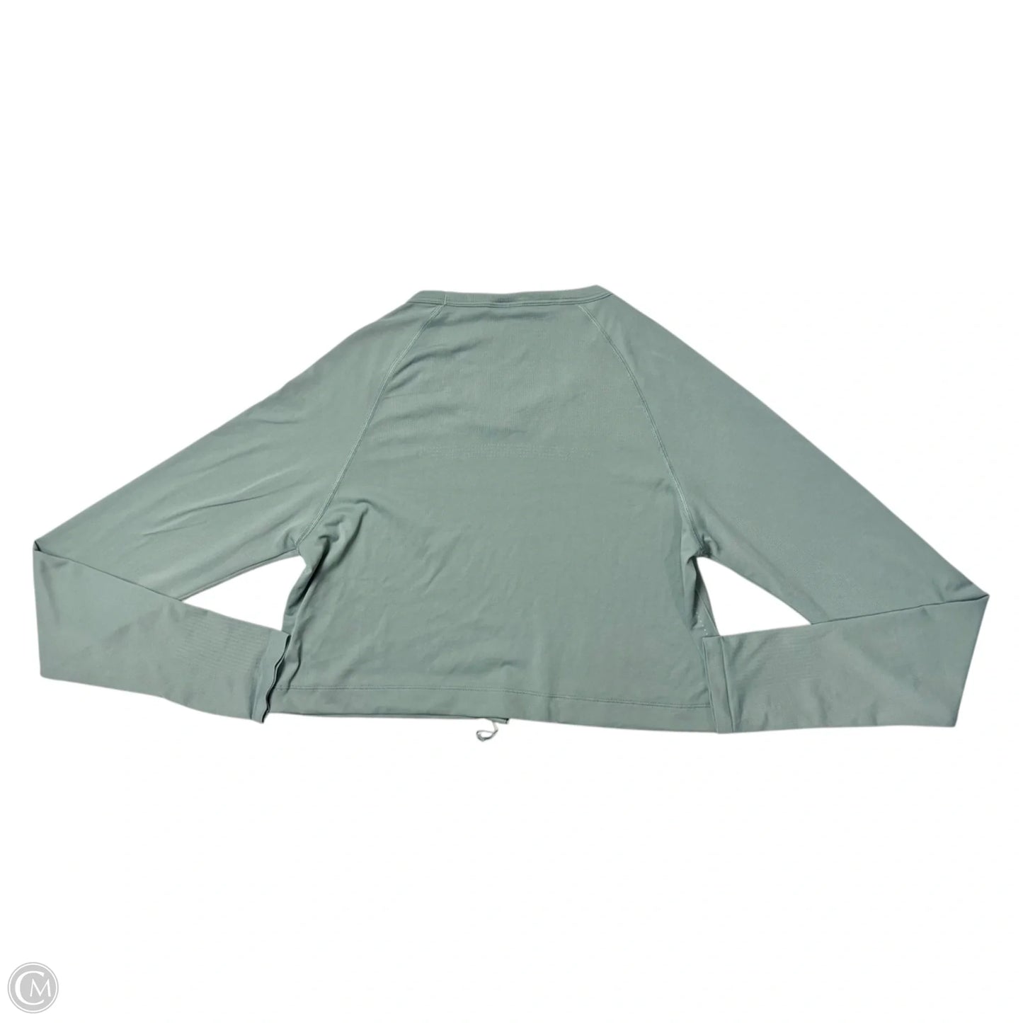 Athletic Top Long Sleeve Crewneck By Gym Shark In Green, Size: M