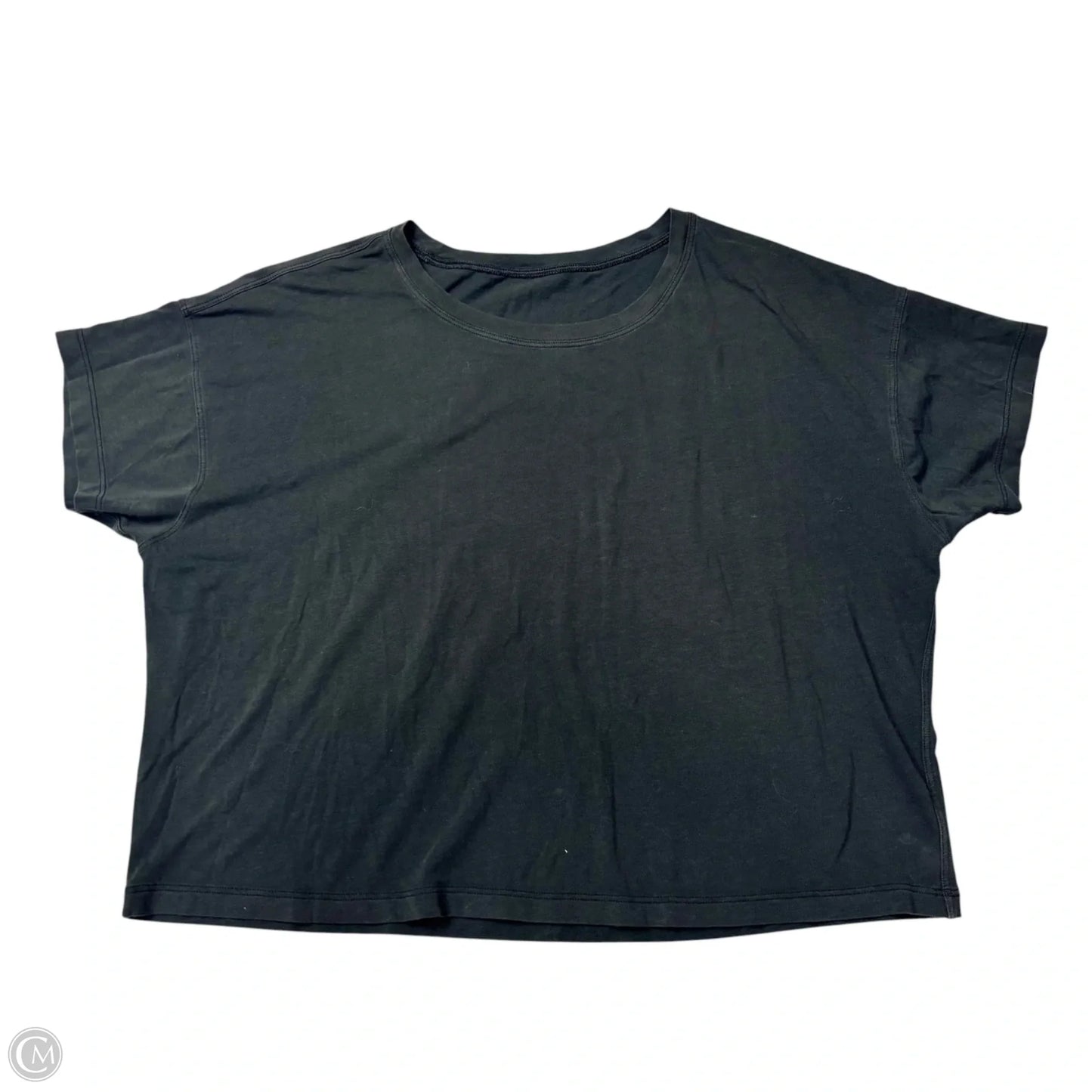 Top Short Sleeve By Lululemon In Grey, Size: M