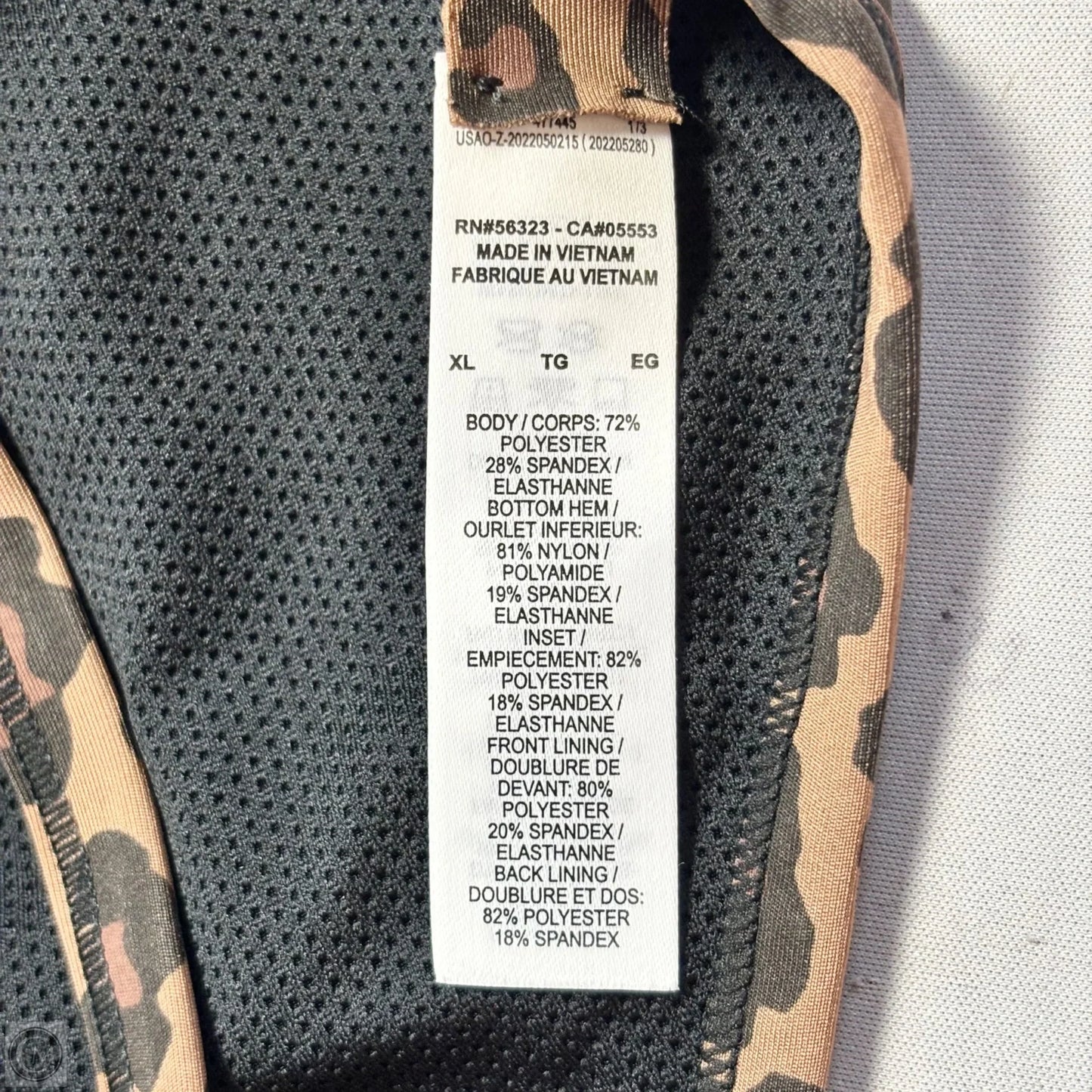 Athletic Bra By Nike In Animal Print, Size: Xl