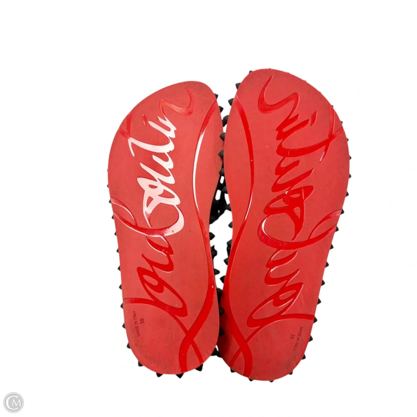 Sandals Luxury Designer By Christian Louboutin In Black, Size: 8.5