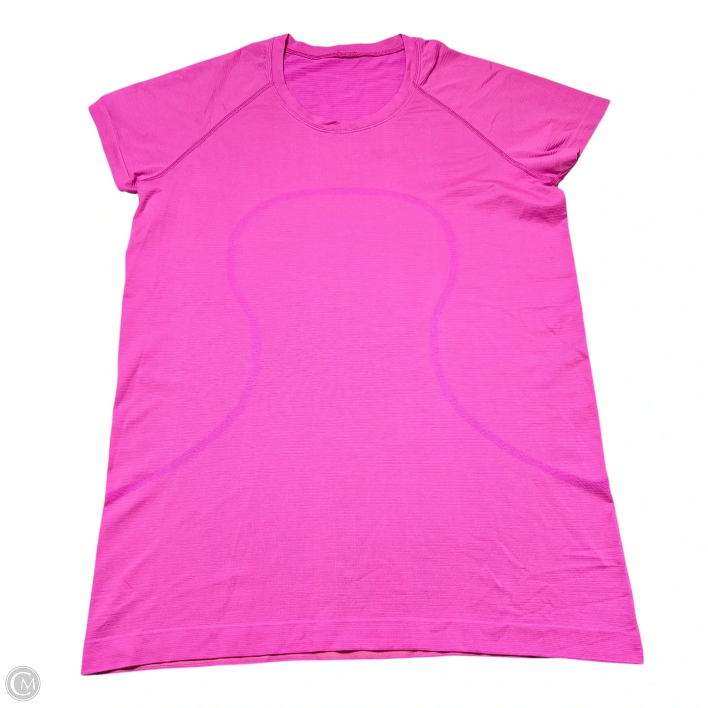 Athletic Top Short Sleeve By Lululemon In Pink, Size: L