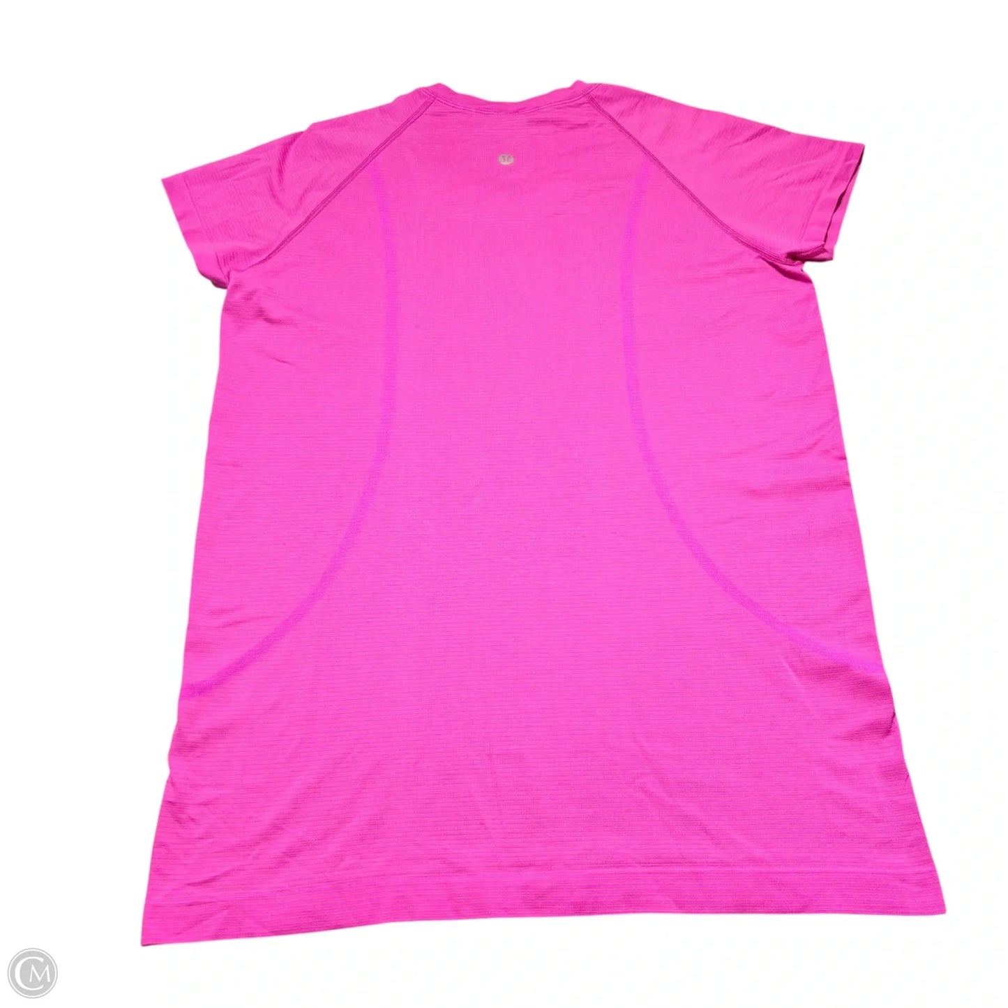 Athletic Top Short Sleeve By Lululemon In Pink, Size: L