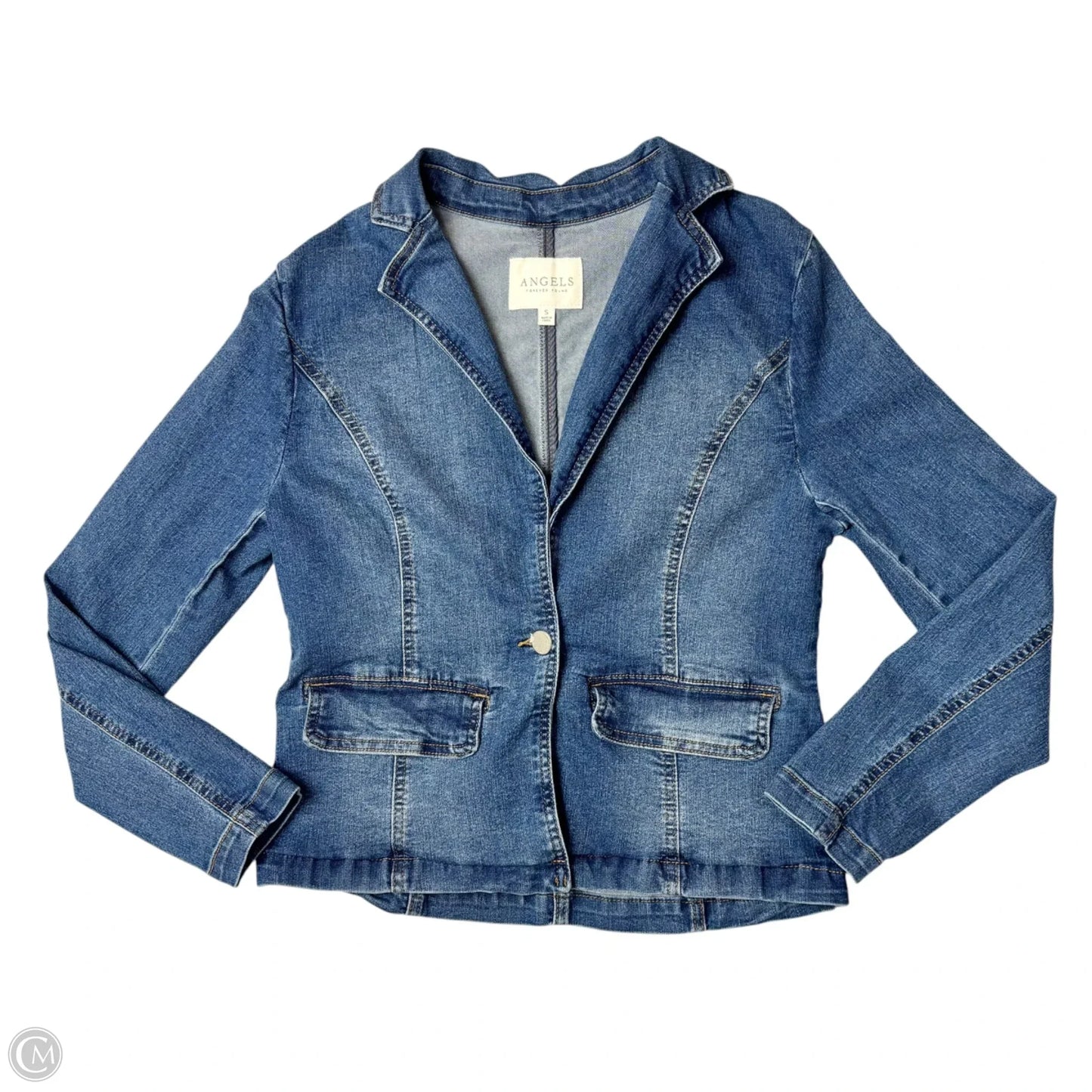 Jacket Denim By Angels In Blue Denim, Size: S