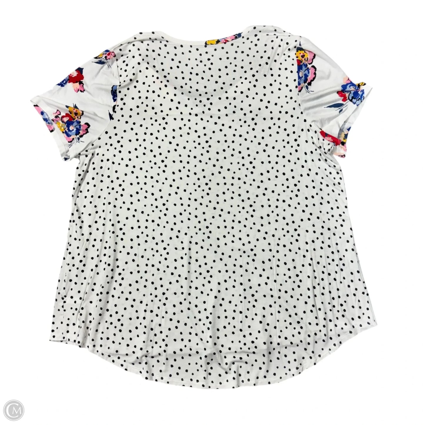 Top Short Sleeve By Lane Bryant In Polkadot Pattern, Size: 2x