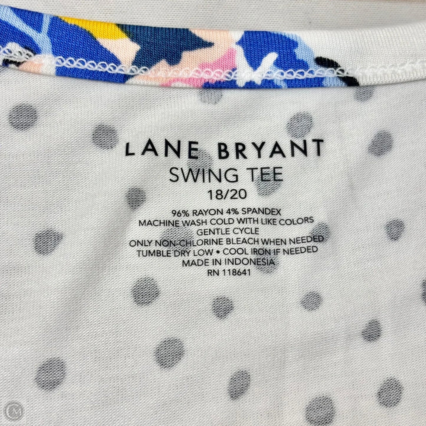Top Short Sleeve By Lane Bryant In Polkadot Pattern, Size: 2x