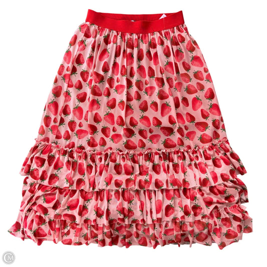 Skirt Midi By Eva Franco In Pink & Red, Size: S
