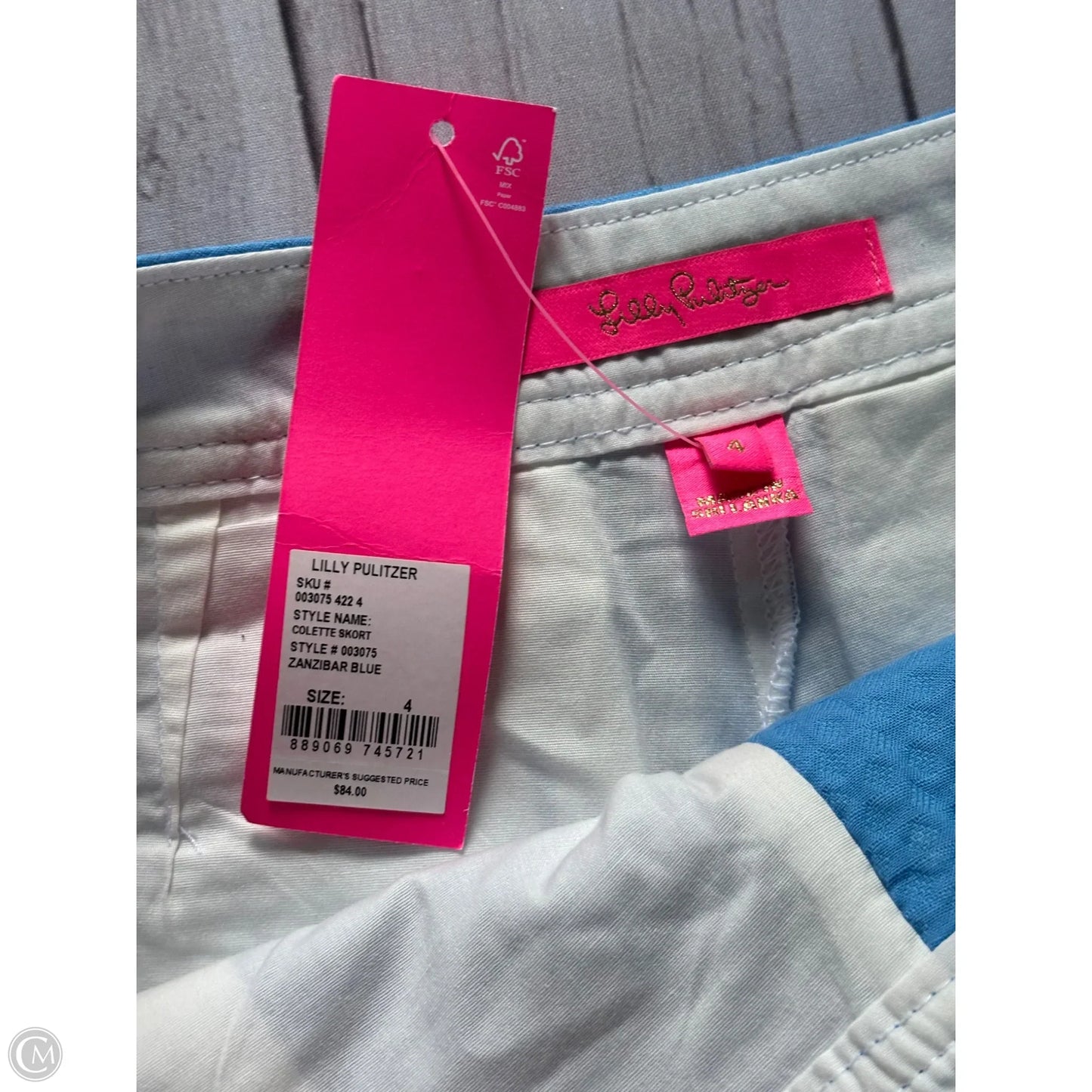 Skort Designer By Lilly Pulitzer In Blue, Size: S