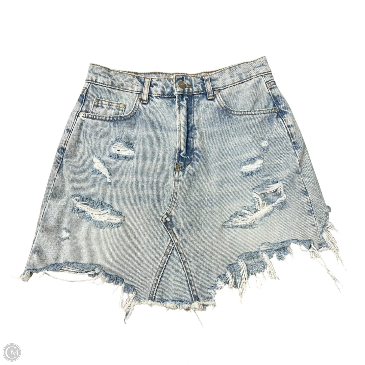 Skirt Mini & Short By Pilcro In Blue Denim, Size: S