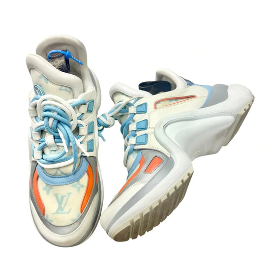 Shoes Luxury Designer By Louis Vuitton In Blue & Orange, Size: 6.5
