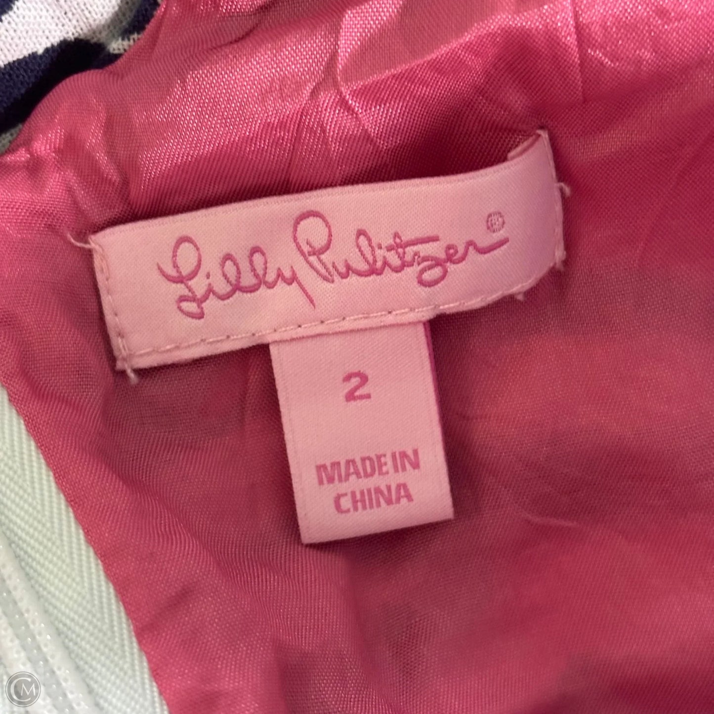 Dress Designer By Lilly Pulitzer In Blue & White, Size: 2