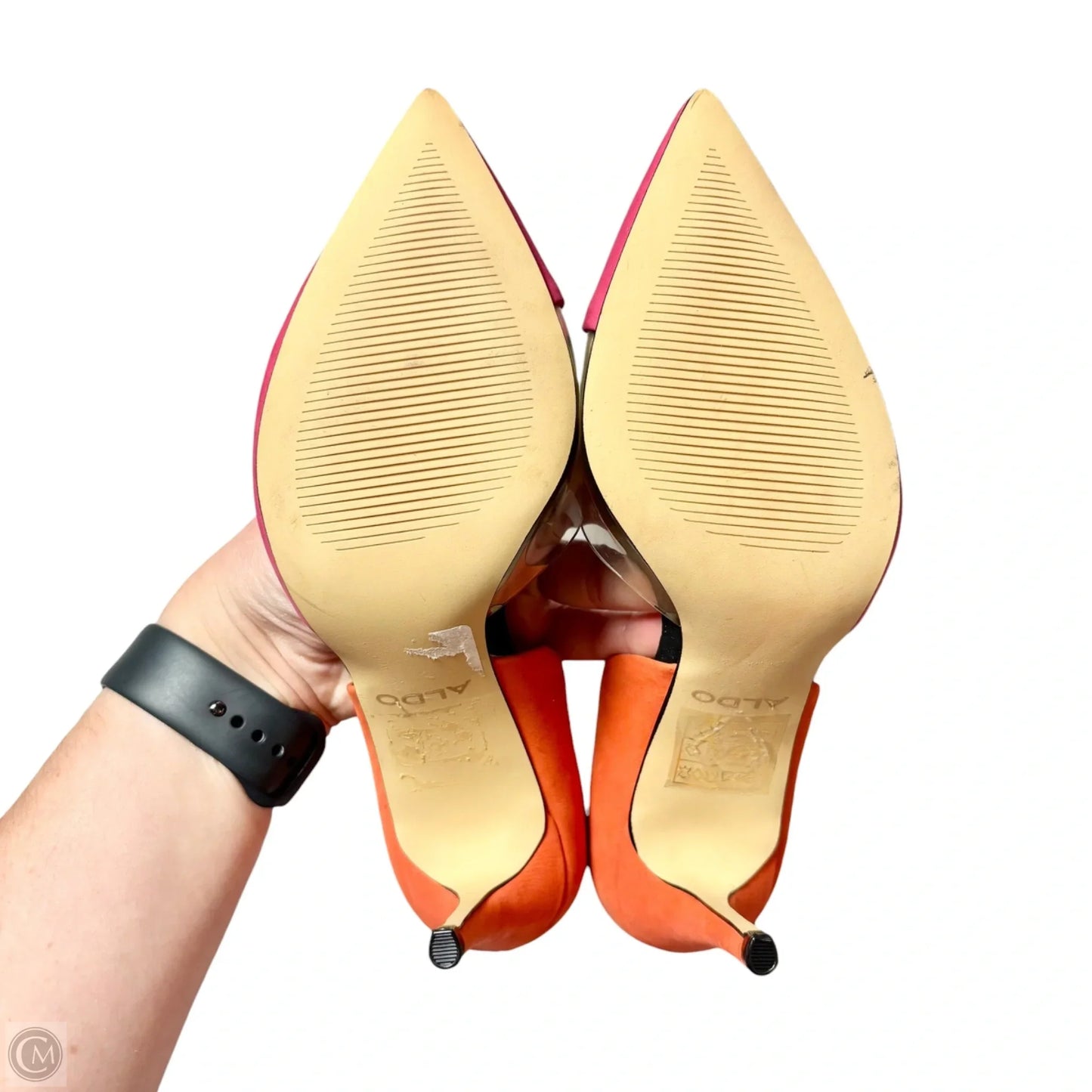 Shoes Heels Kitten By Aldo In Orange & Pink, Size: 6