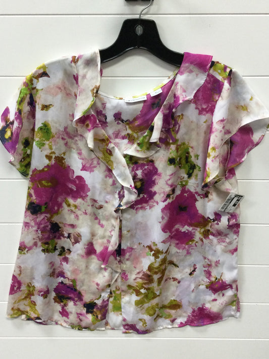Top Ss By Liz Claiborne In Floral Print, Size:Xl