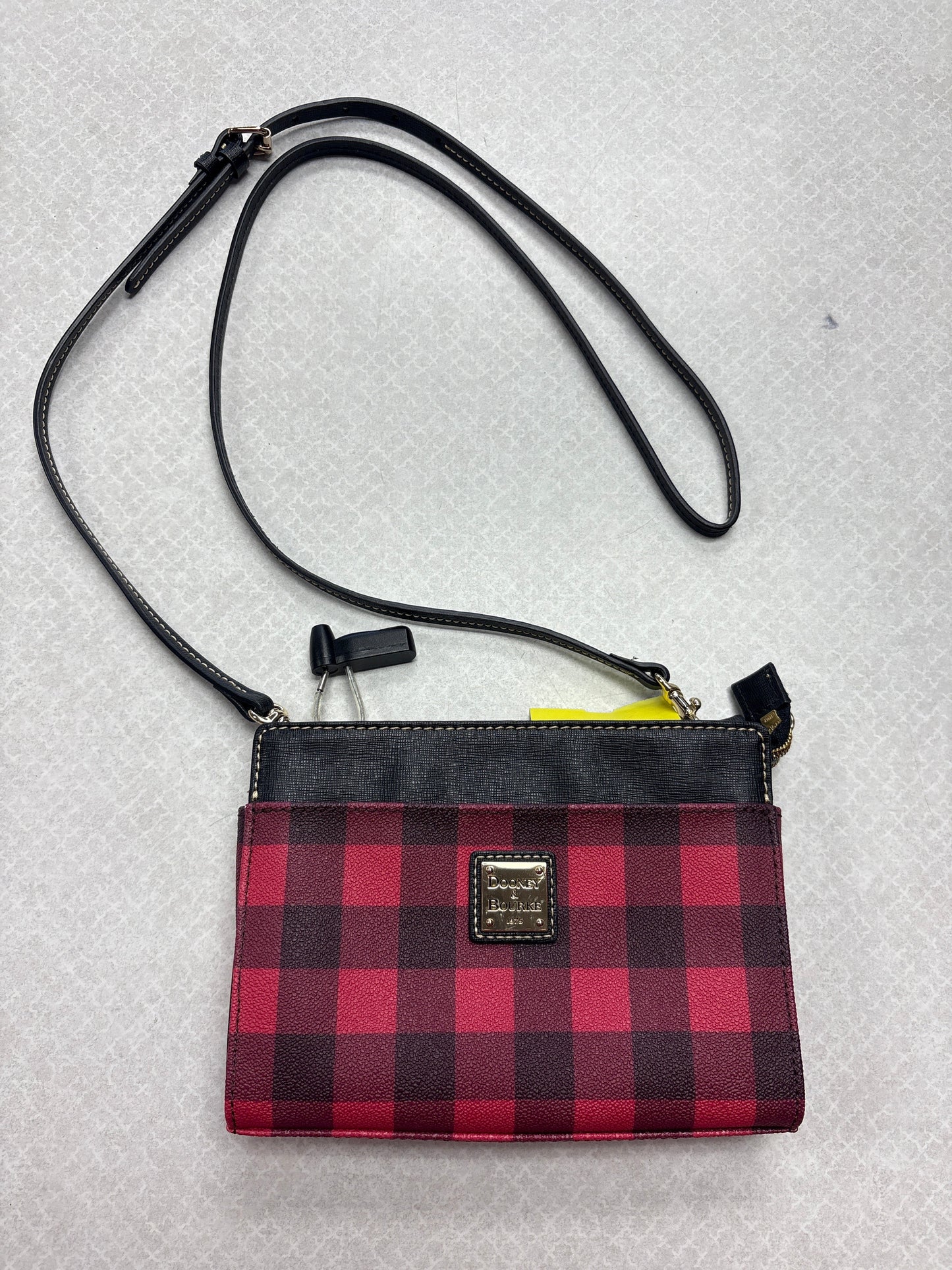 Crossbody Designer By Dooney And Bourke In Black & Red, Size:Small