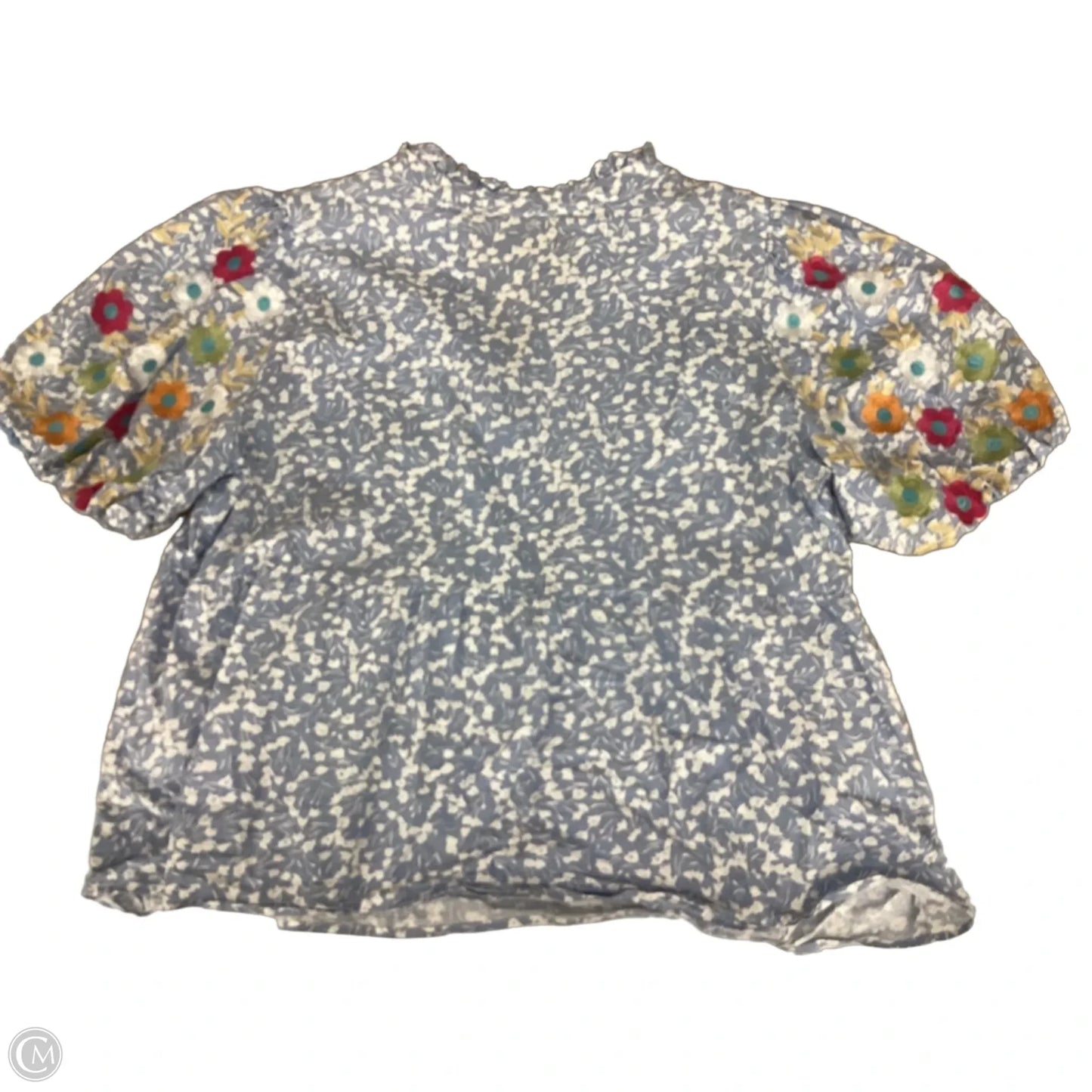 Top Short Sleeve By Chicsoul In Blue, Size: 2x