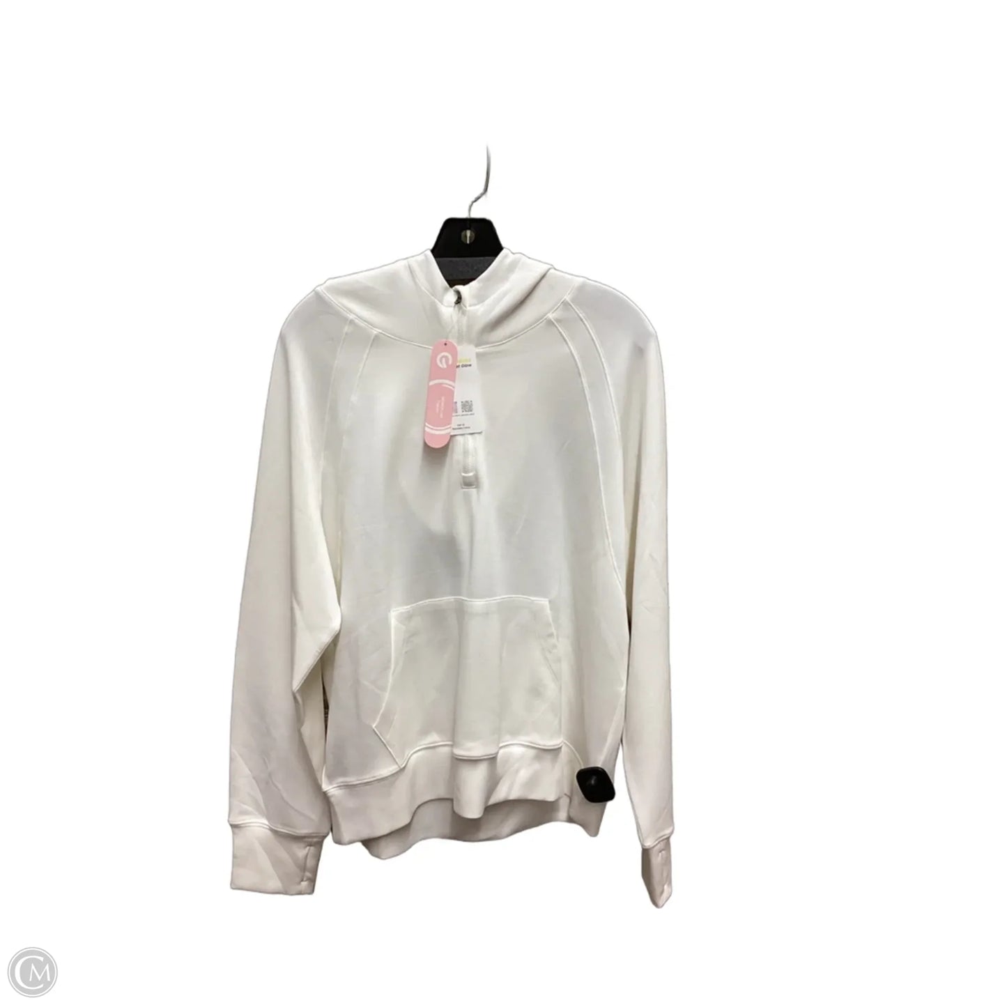 Sweatshirt Hoodie By Clothes Mentor In White, Size: L