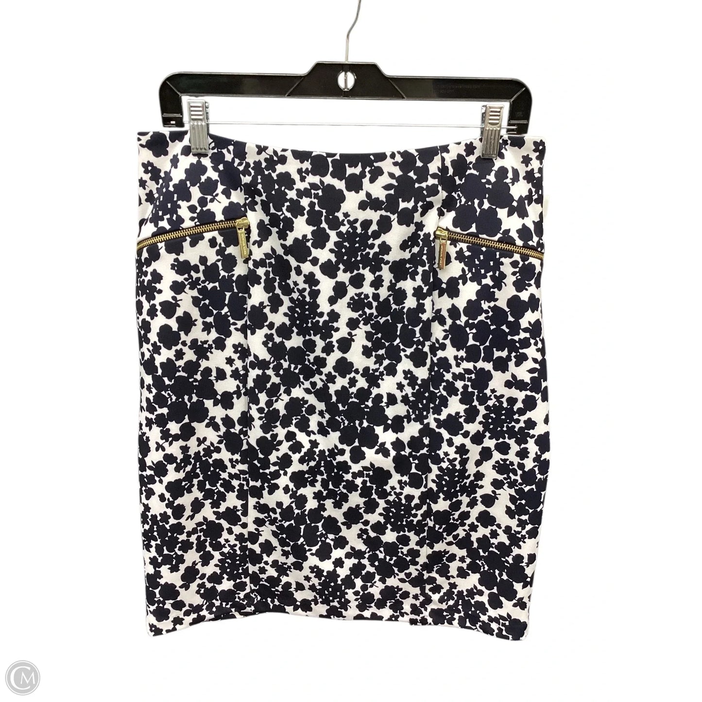 Skirt Midi By Michael By Michael Kors In Blue & White, Size: 12