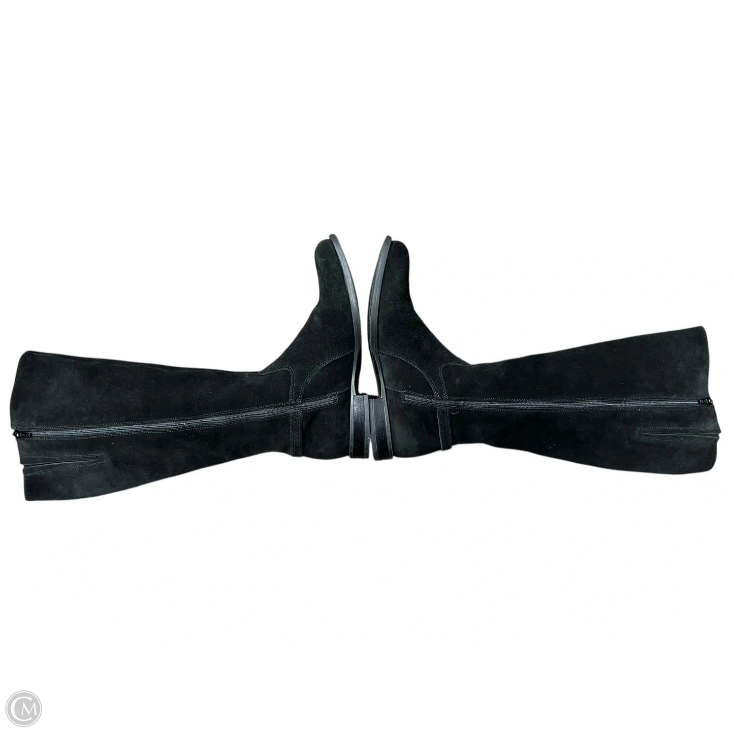 Boots Knee Flats By Clothes Mentor In Black, Size: 7.5