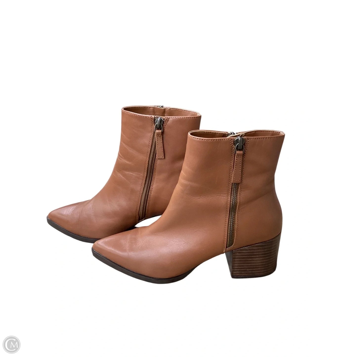 Boots Ankle Heels By Linea Paolo In Tan, Size: 9