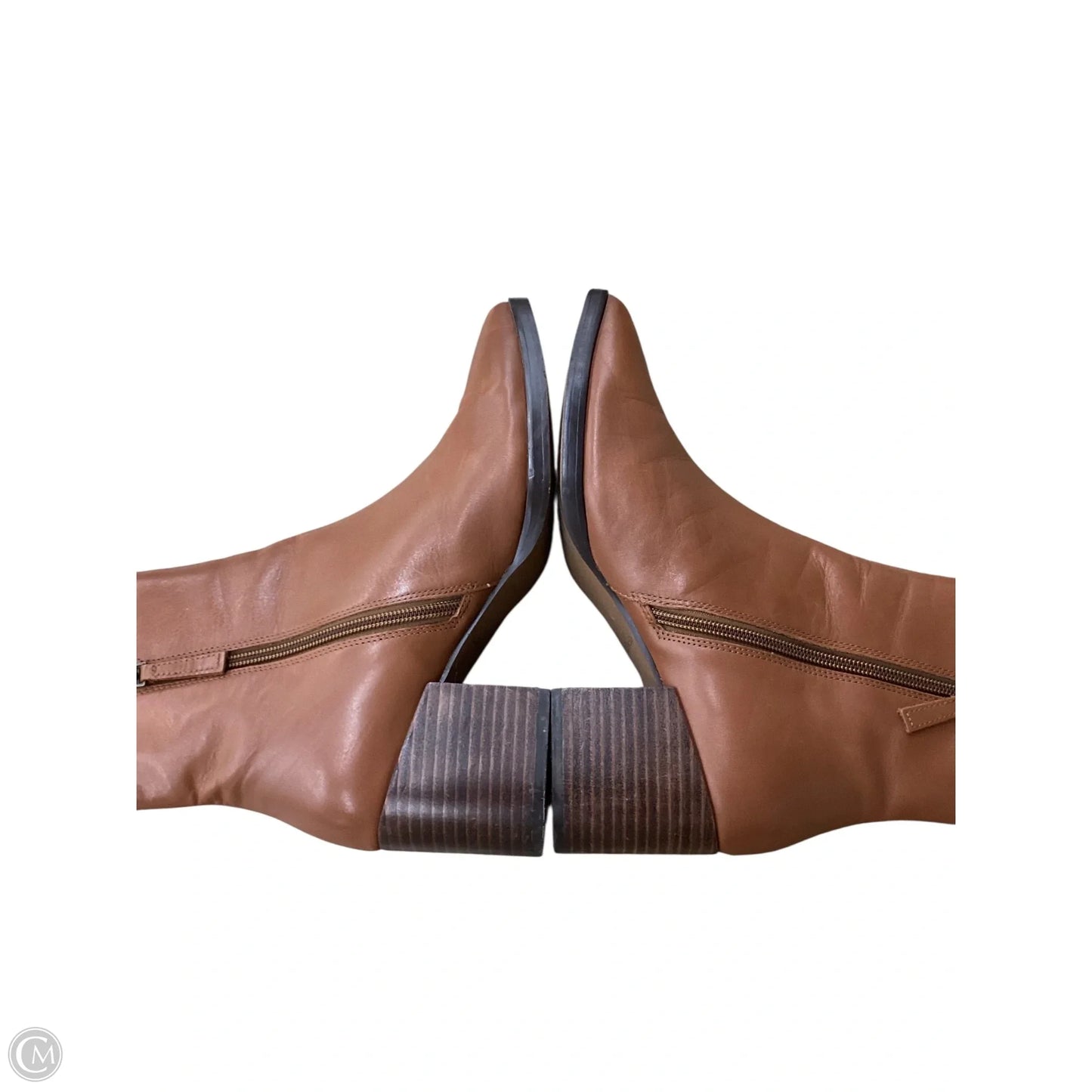 Boots Ankle Heels By Linea Paolo In Tan, Size: 9