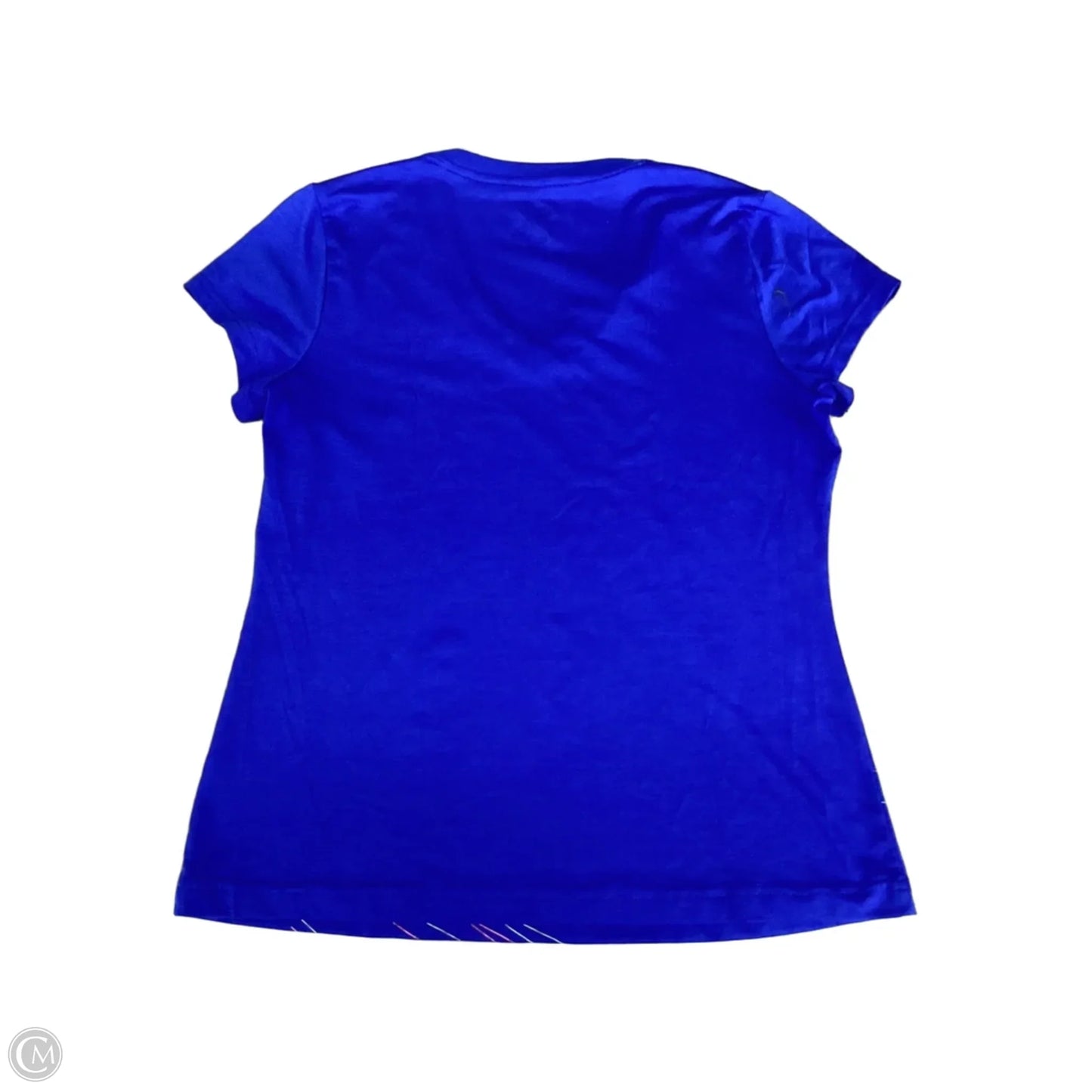 Athletic Top Short Sleeve By Fila In Blue, Size: L