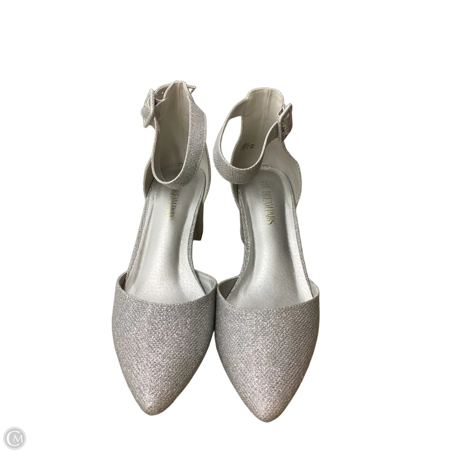 Shoes Heels Block By Dream Pairs In Silver, Size: 11