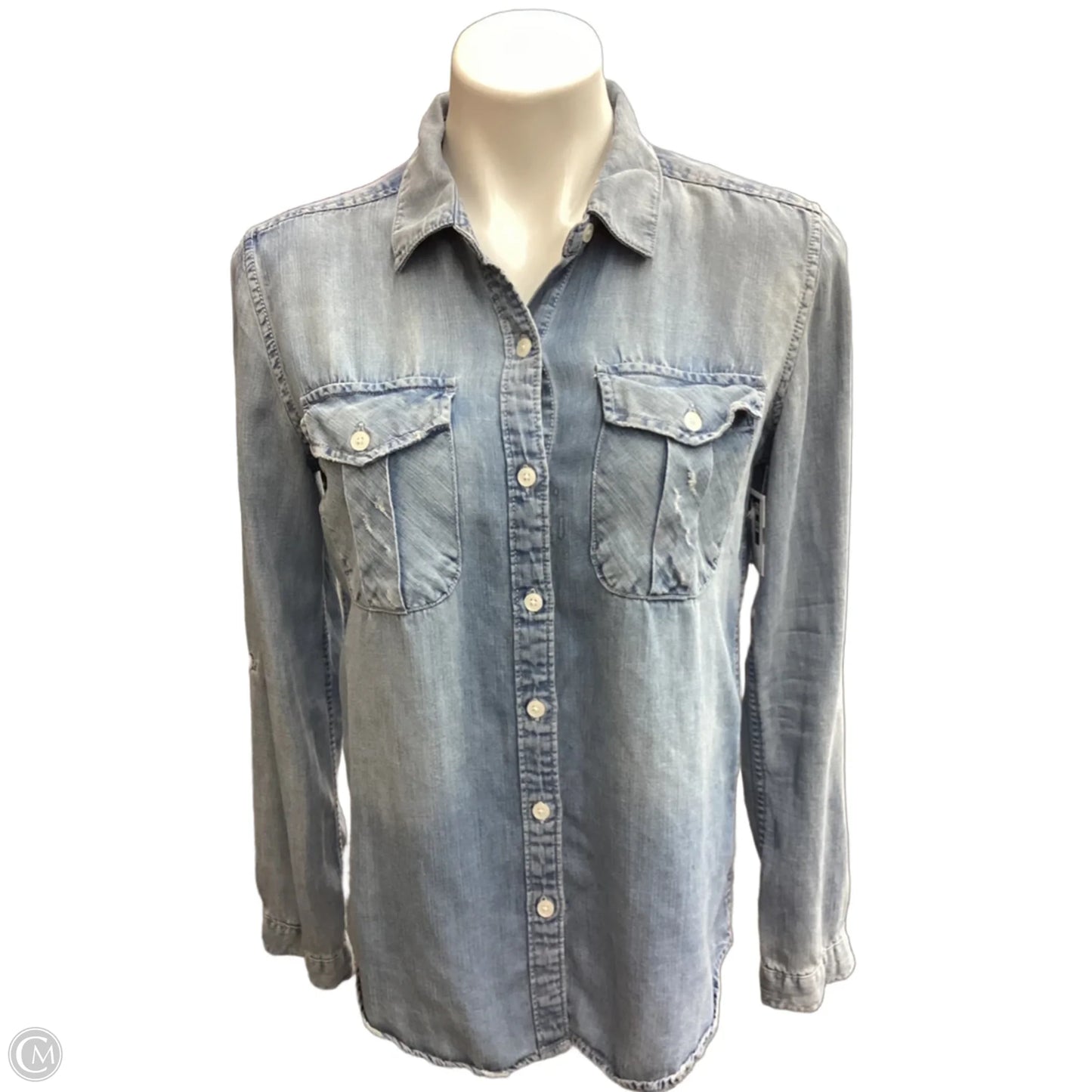 Top Long Sleeve By Thread And Supply In Blue, Size: S