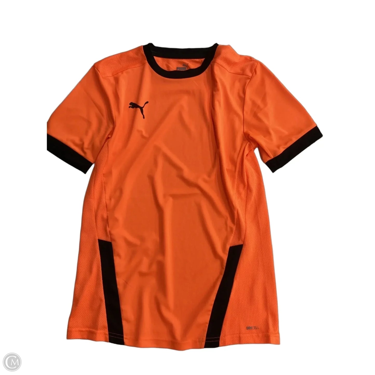Athletic Top Short Sleeve By Puma In Orange, Size: S