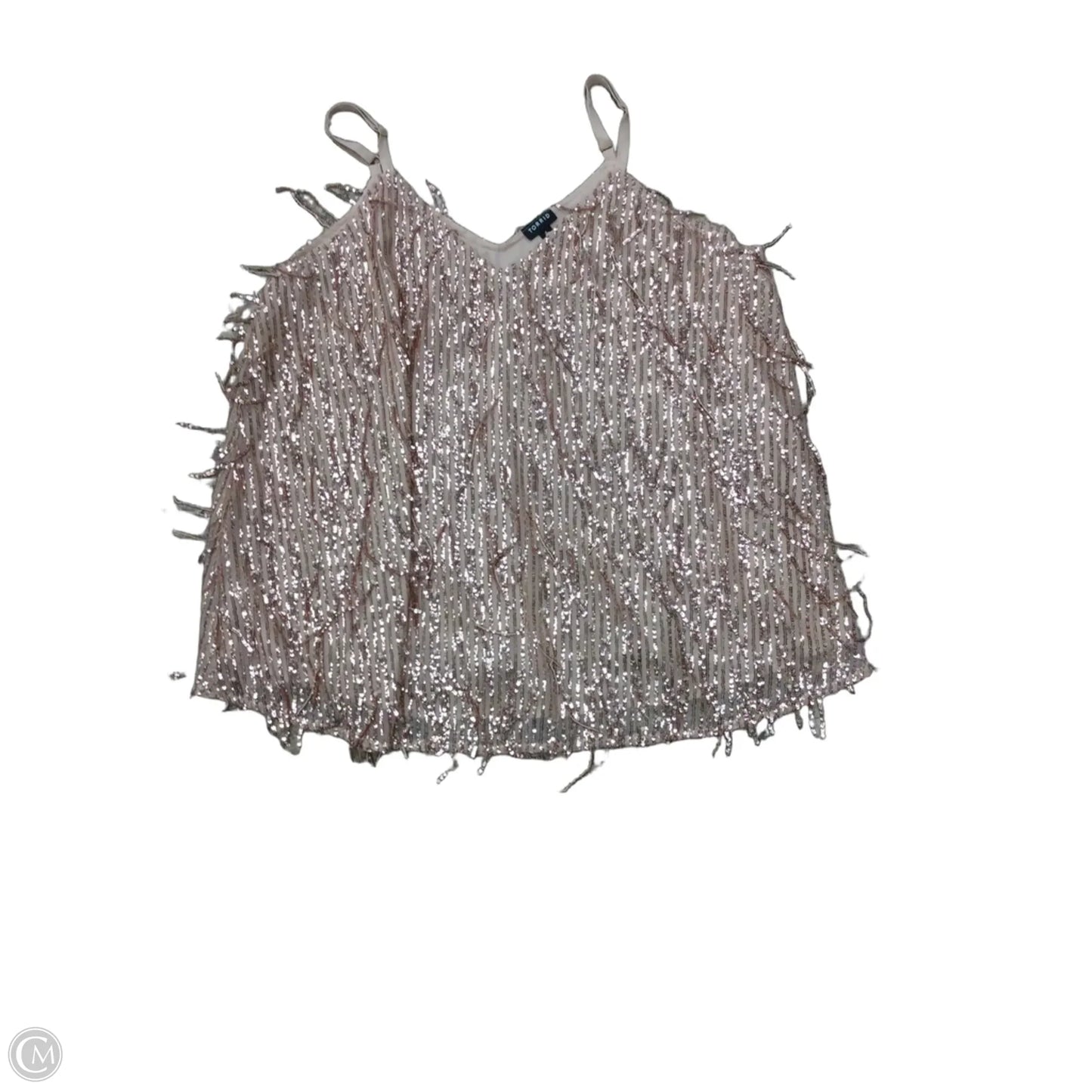 Top Sleeveless By Torrid In Rose Gold, Size: 1x