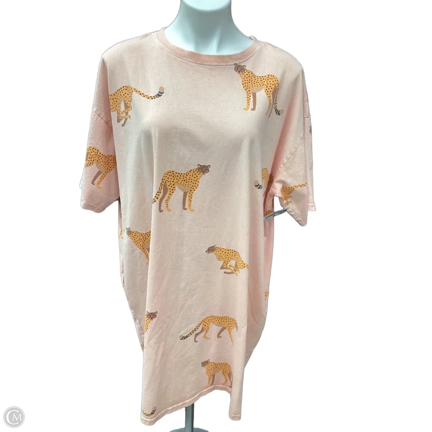 Top Short Sleeve By Easel In Peach, Size: L
