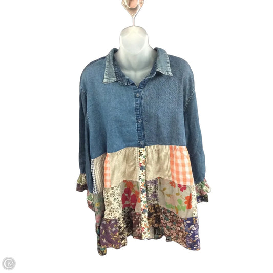 Top Long Sleeve By Clothes Mentor In Multi-colored, Size: 2x
